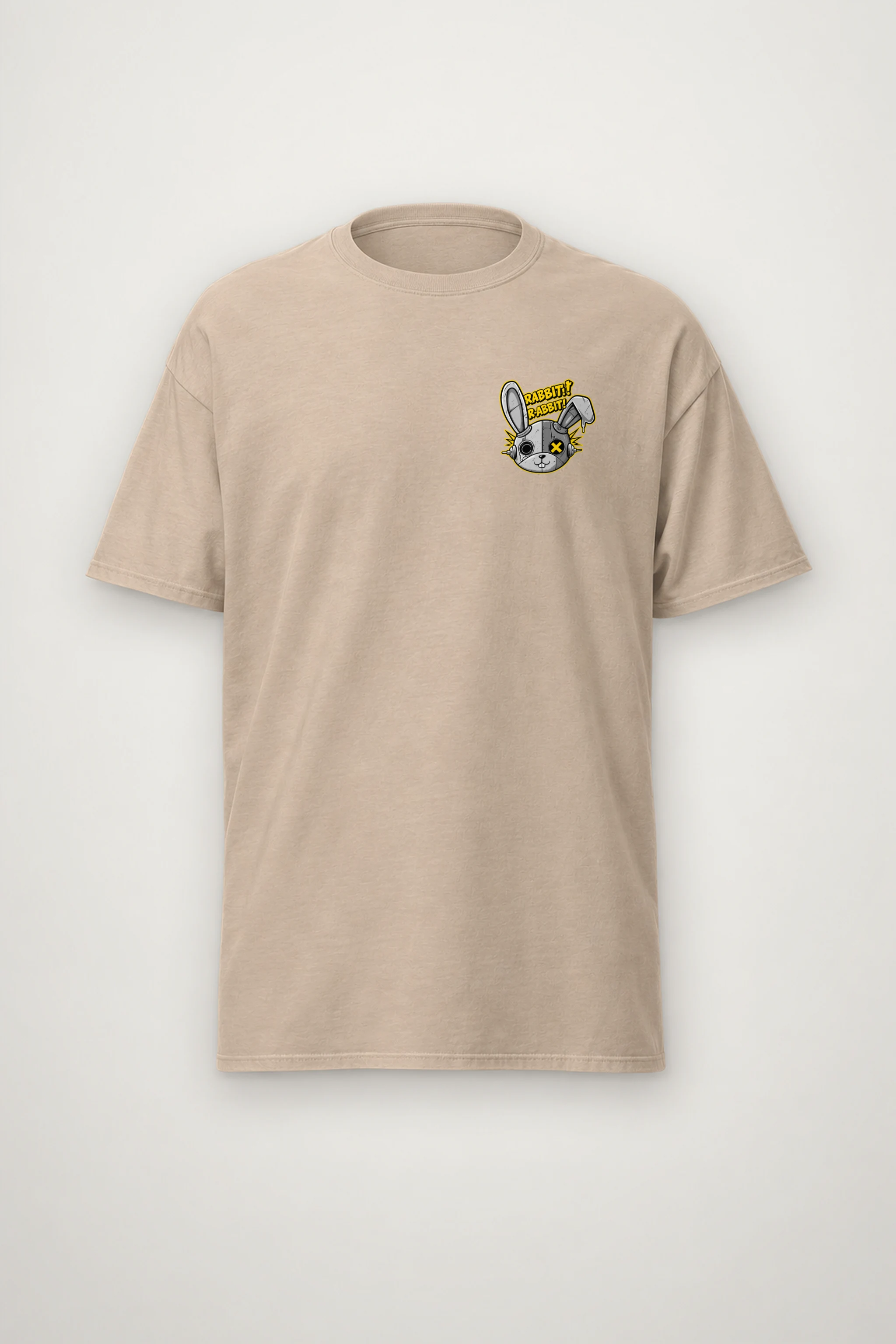 "Industrial Rabbit Warning" Heavyweight Unisex Crewneck T-shirt