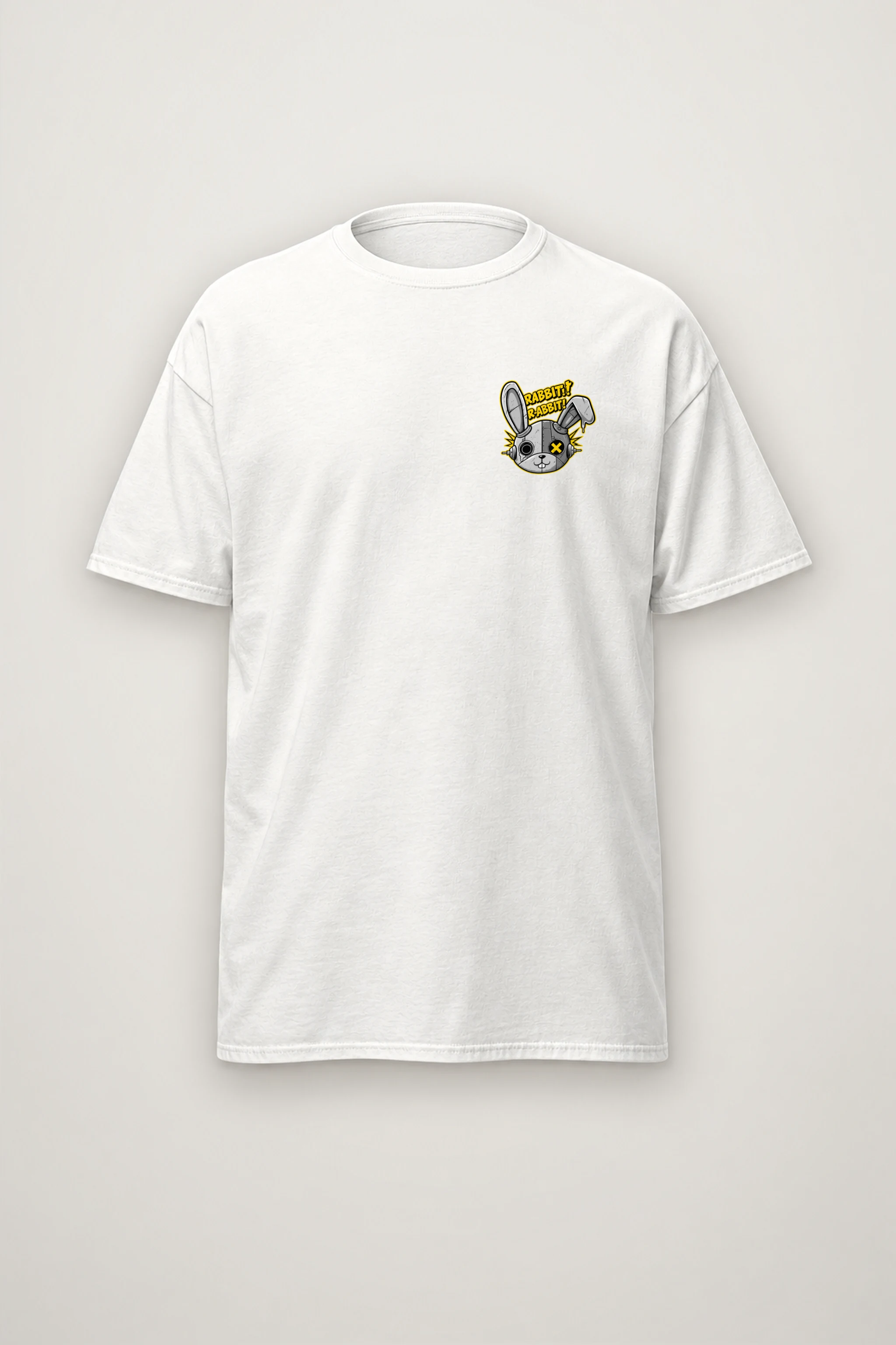 "Industrial Rabbit Warning" Heavyweight Unisex Crewneck T-shirt