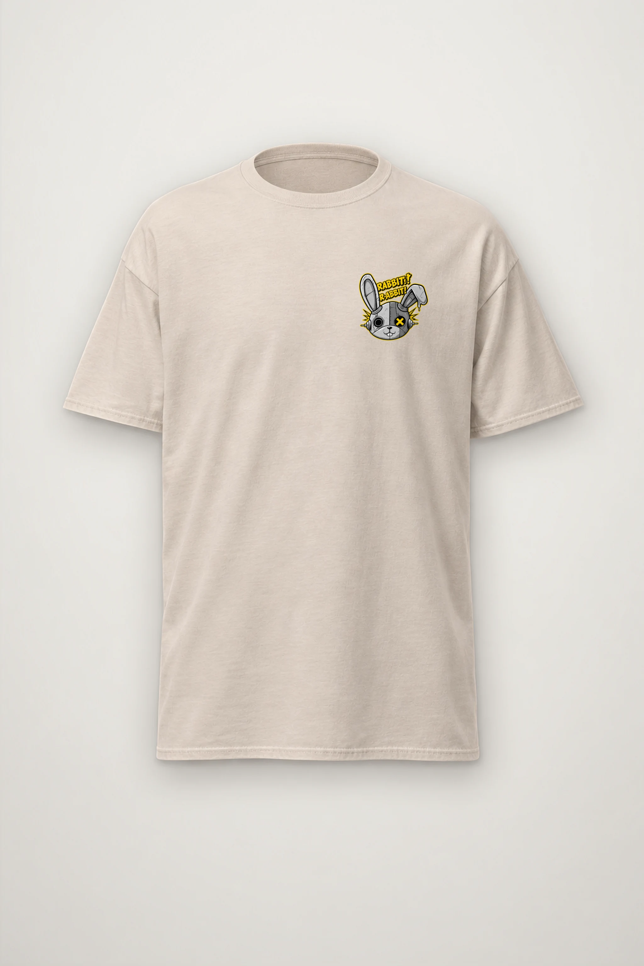 "Industrial Rabbit Warning" Heavyweight Unisex Crewneck T-shirt