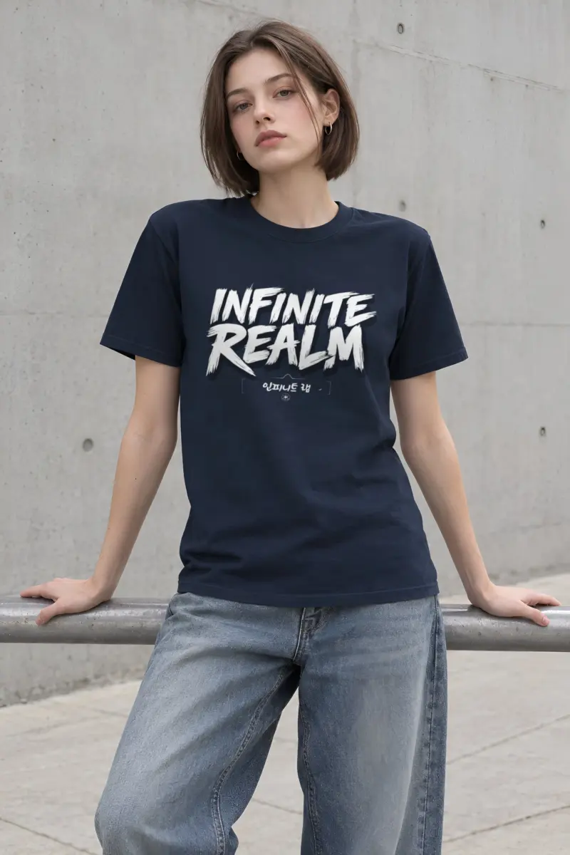 "Infinite Realm" Heavyweight Unisex Crewneck T-shirt