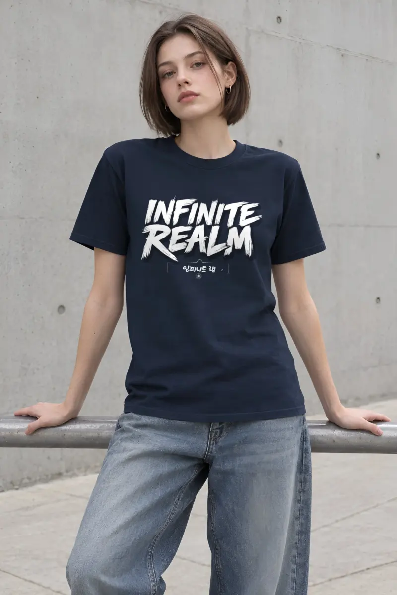 "Infinite Realm" Heavyweight Unisex Crewneck T-shirt
