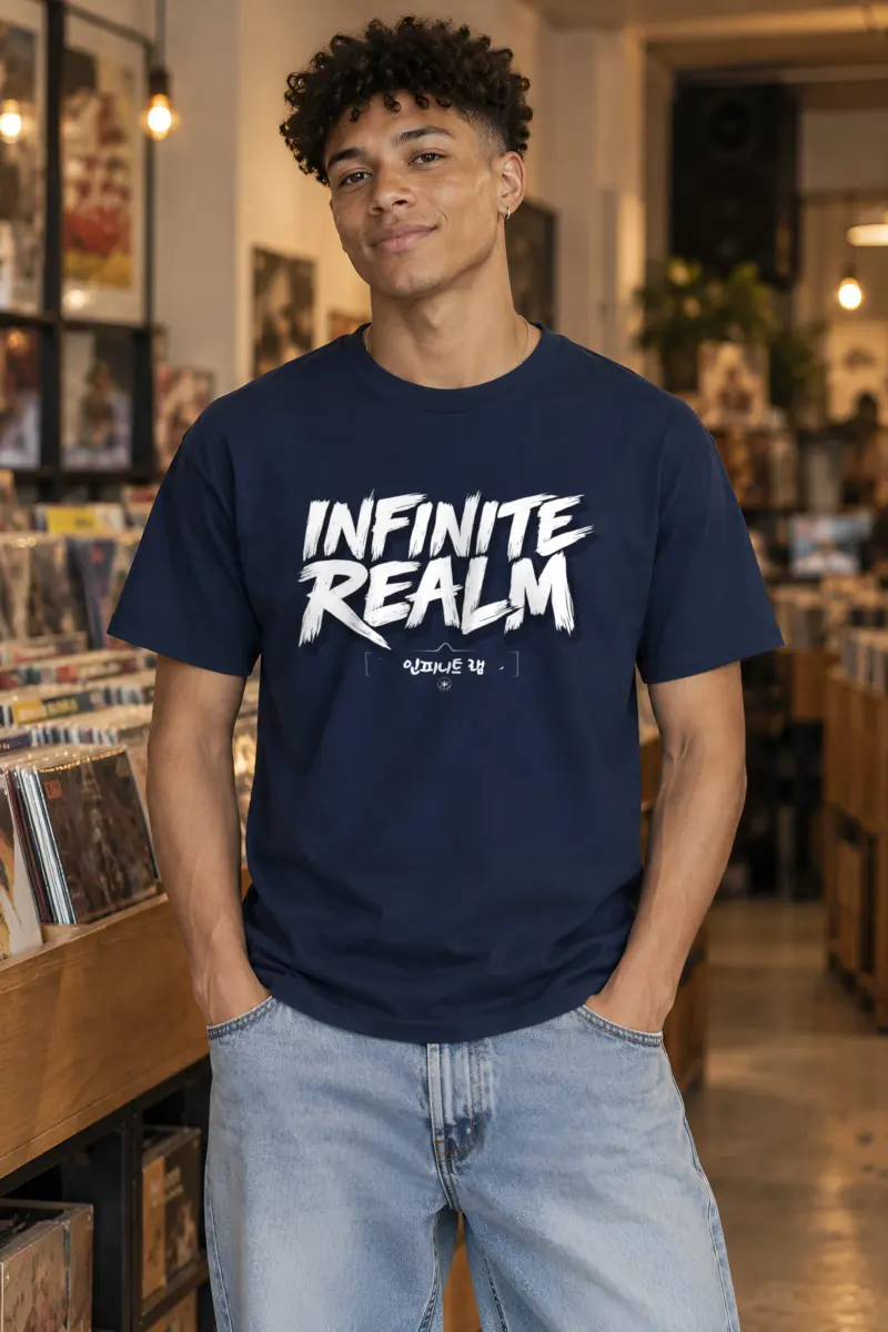 "Infinite Realm" Heavyweight Unisex Crewneck T-shirt