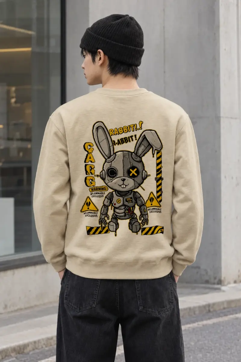 "Inflammable Rabbit" Heavy Blend Unisex Crewneck Sweatshirt