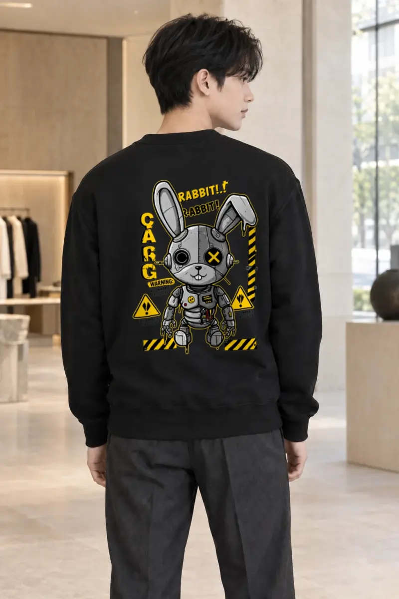 "Inflammable Rabbit" Heavy Blend Unisex Crewneck Sweatshirt | Gildan 18000