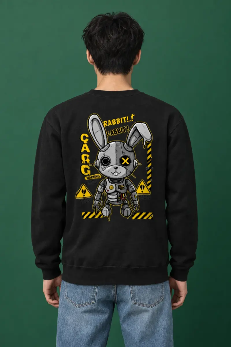 "Inflammable Rabbit" Heavy Blend Unisex Crewneck Sweatshirt | Gildan 18000