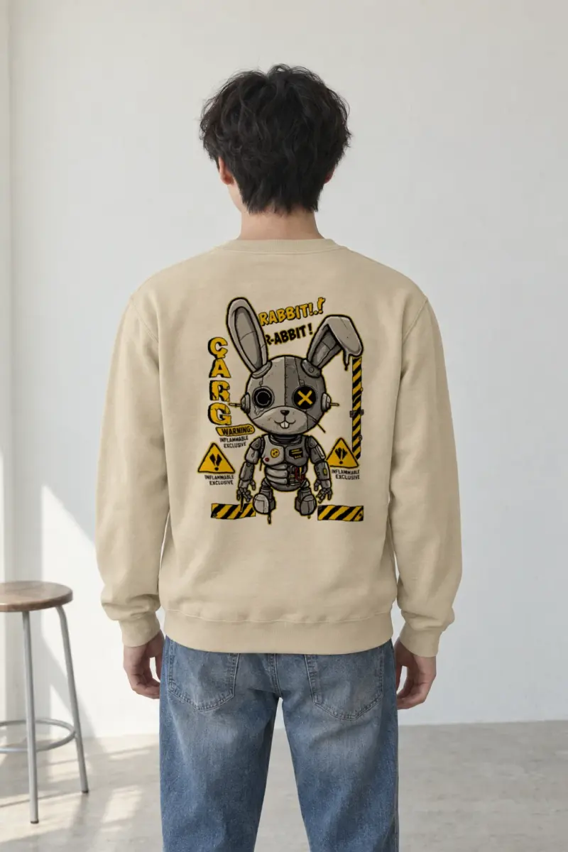 "Inflammable Rabbit" Heavy Blend Unisex Crewneck Sweatshirt
