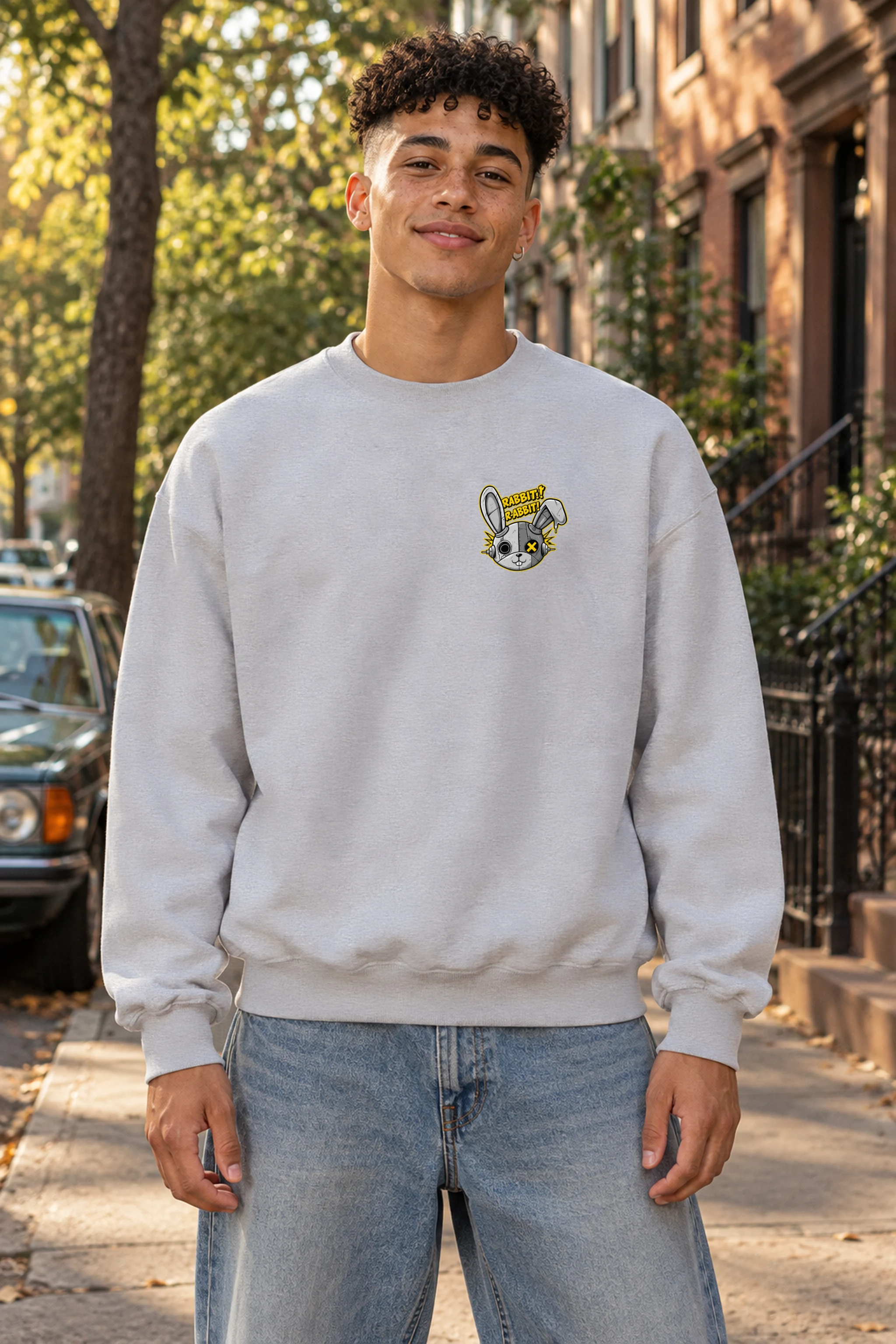 "Inflammable Rabbit" 1 Crewneck Sweatshirt