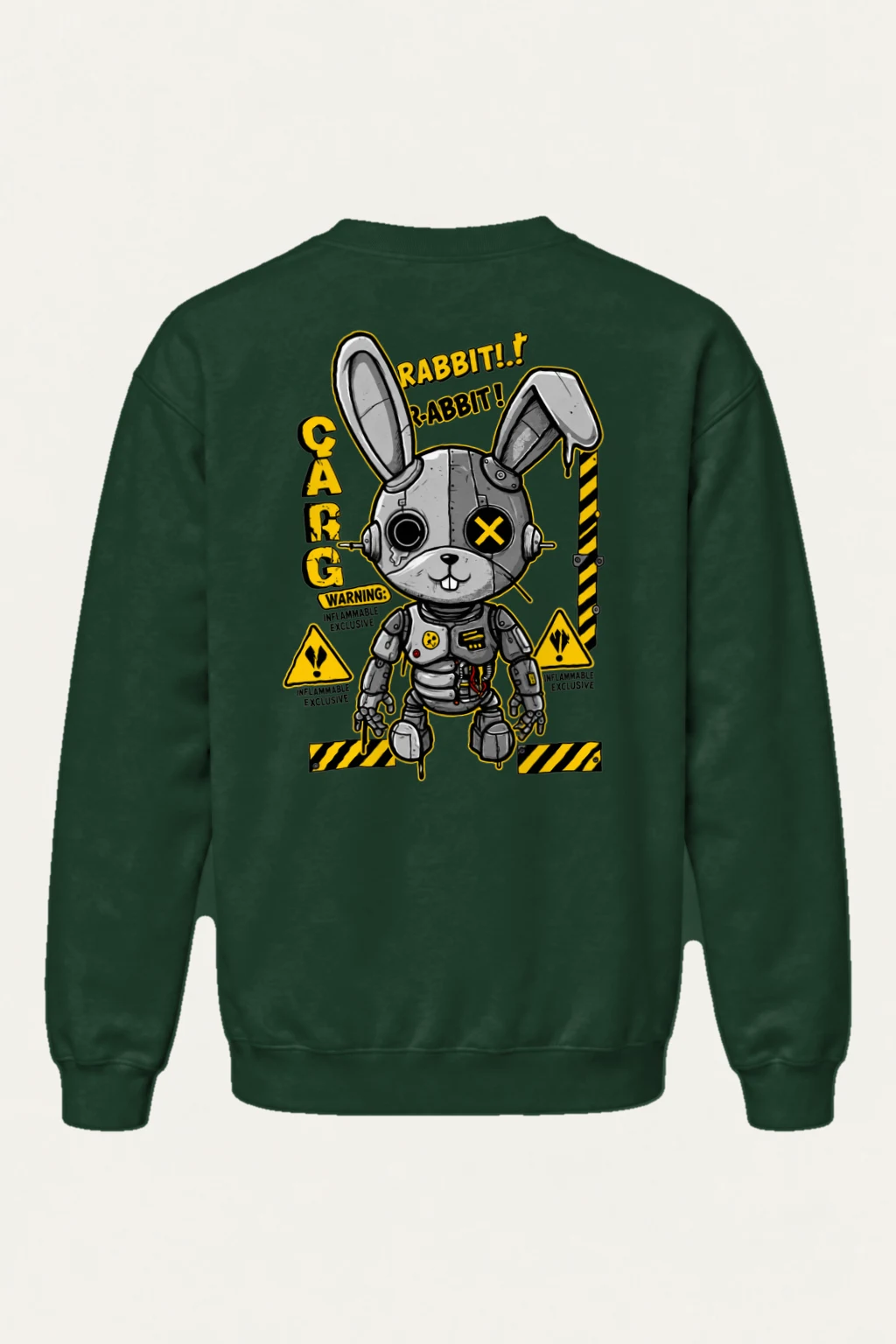 "Inflammable Rabbit" Heavy Blend Unisex Crewneck Sweatshirt | Gildan 18000