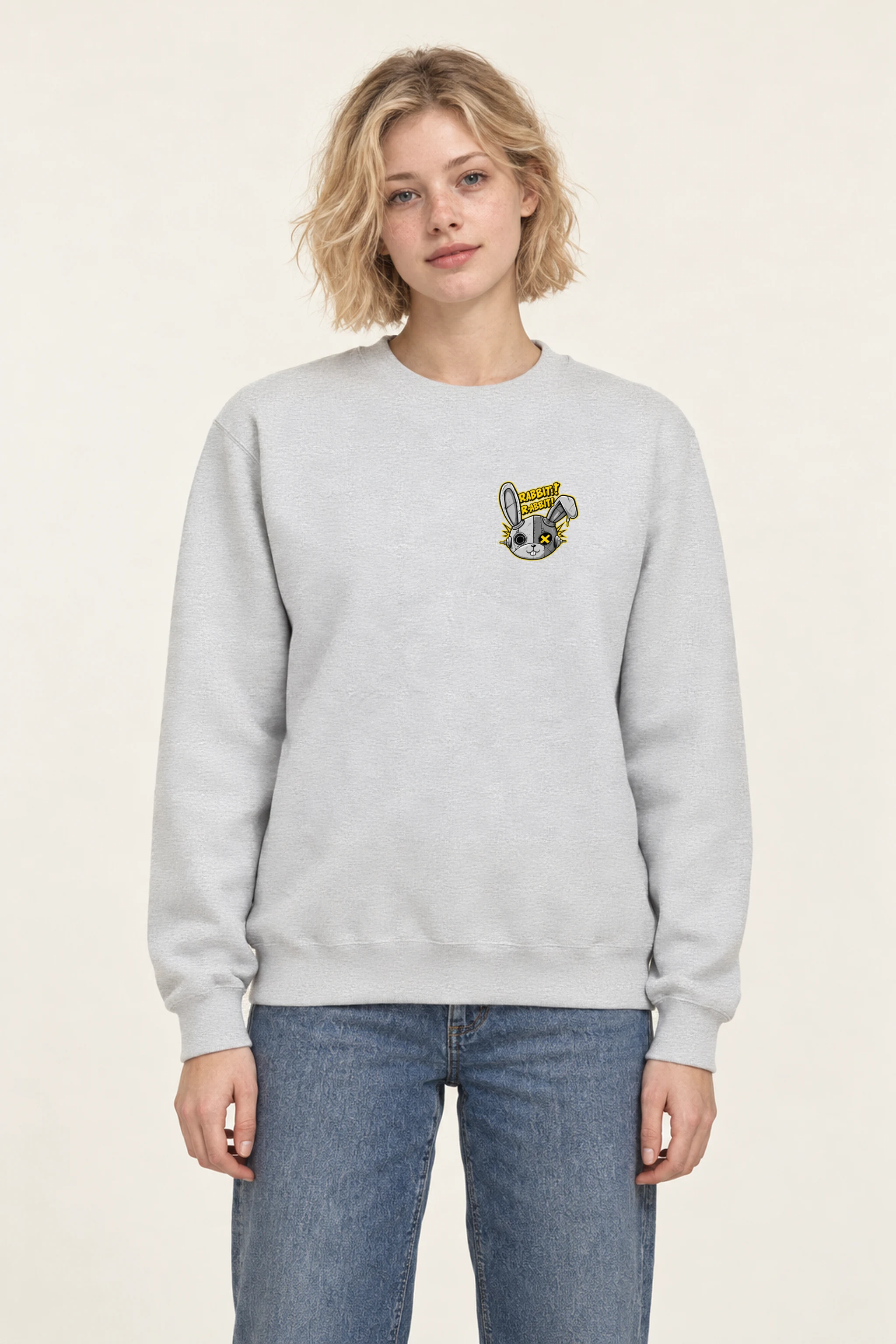 "Inflammable Rabbit" 1 Crewneck Sweatshirt