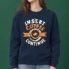 "Insert Coffee To Continue" Heavy Blend Unisex Crewneck Sweatshirt