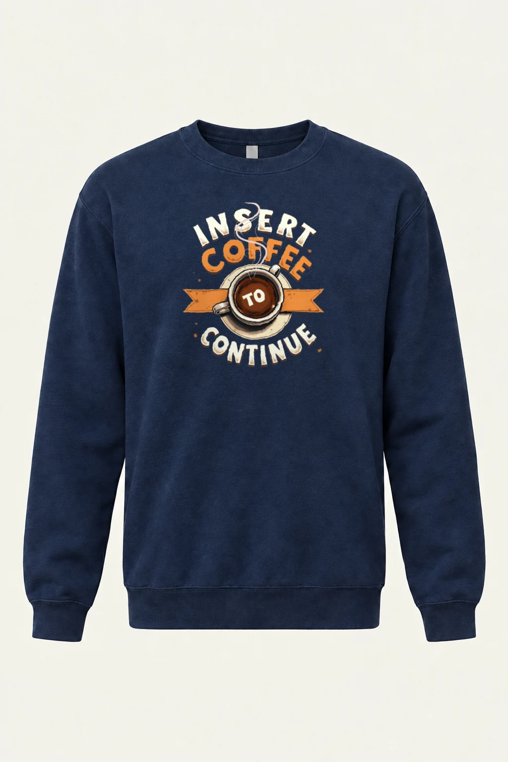 "Insert Coffee To Continue" Heavy Blend Unisex Crewneck Sweatshirt | Gildan 18000
