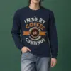 "Insert Coffee To Continue" Unisex Longsleeve T-shirt