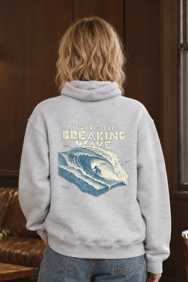 "Inside the Breaking Wave" Heavy Blend Unisex Pullover Hoodie