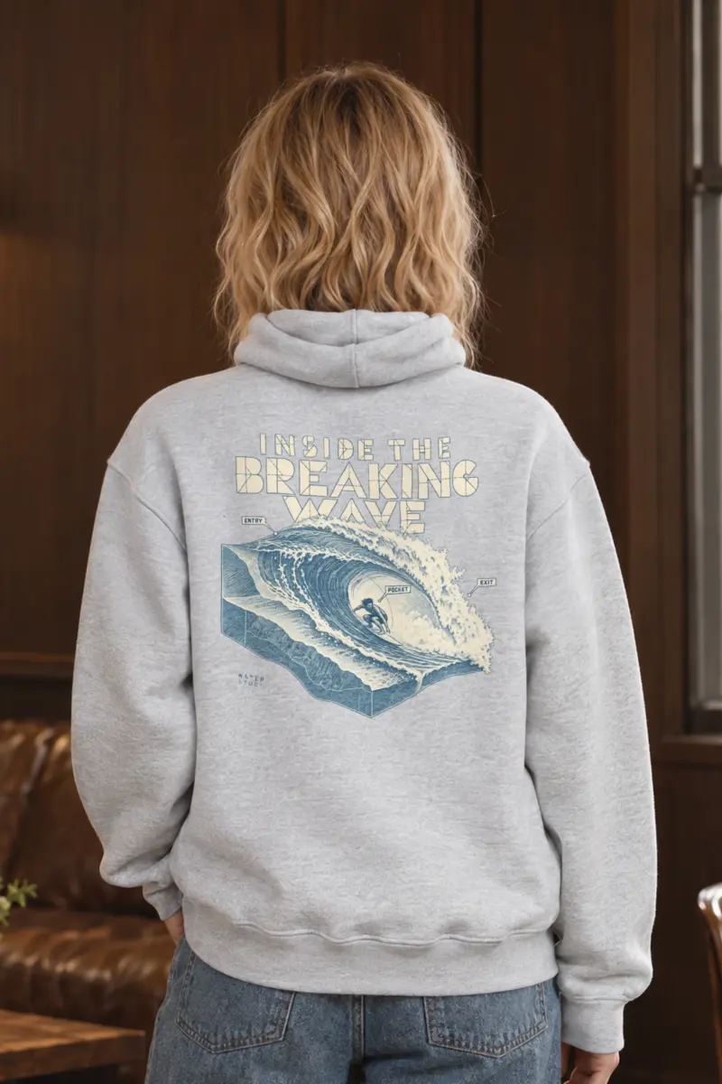 "Inside the Breaking Wave" Heavy Blend Unisex Pullover Hoodie