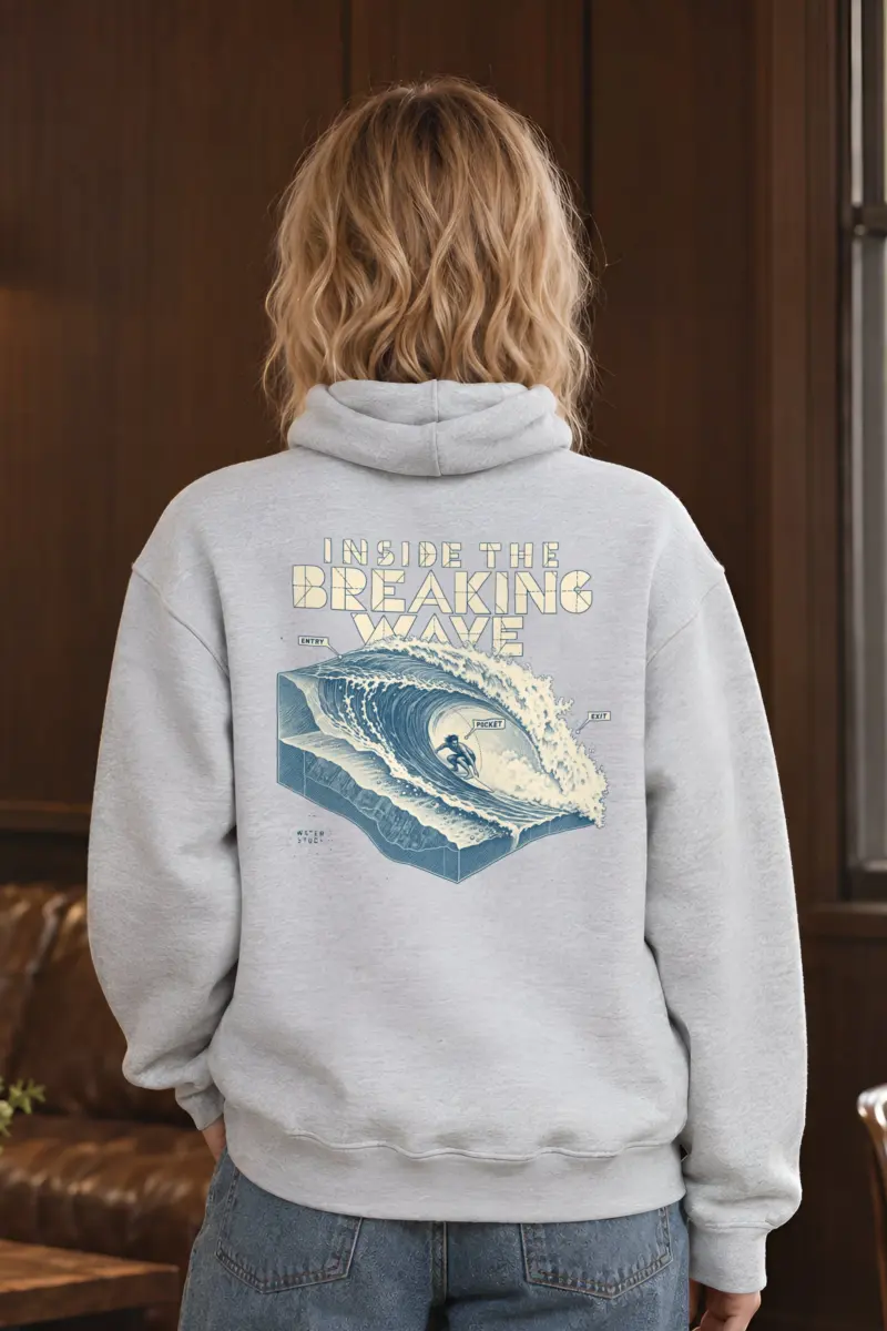 "Inside the Breaking Wave" Heavy Blend Unisex Pullover Hoodie