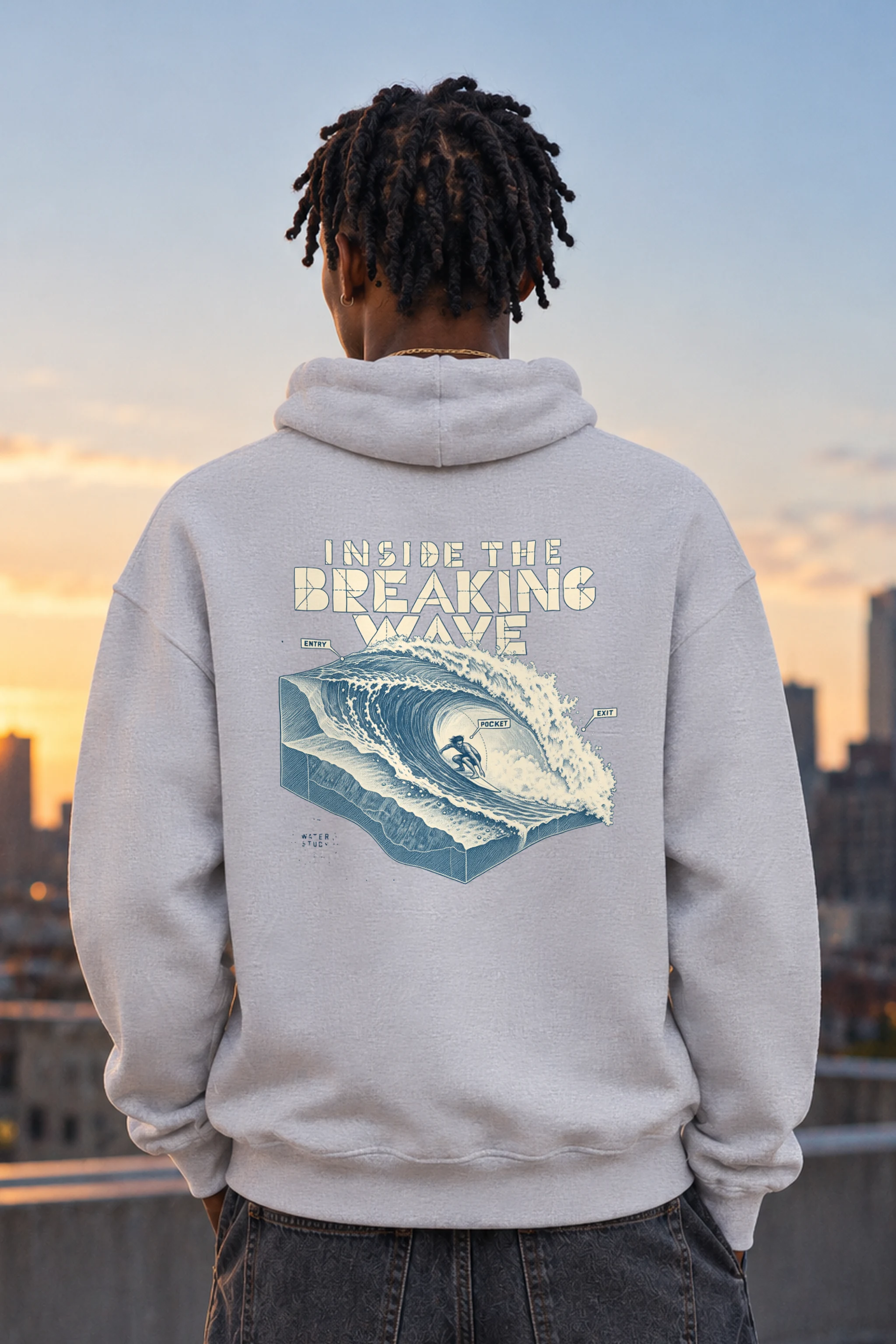 "Inside the Breaking Wave" Heavy Blend Unisex Pullover Hoodie