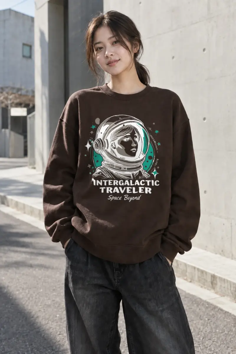 "Intergalactic Traveler" Heavy Blend Unisex Crewneck Sweatshirt | Gildan 18000