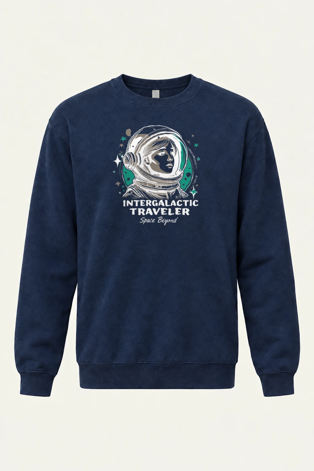 "Intergalactic Traveler" Heavy Blend Unisex Crewneck Sweatshirt | Gildan 18000