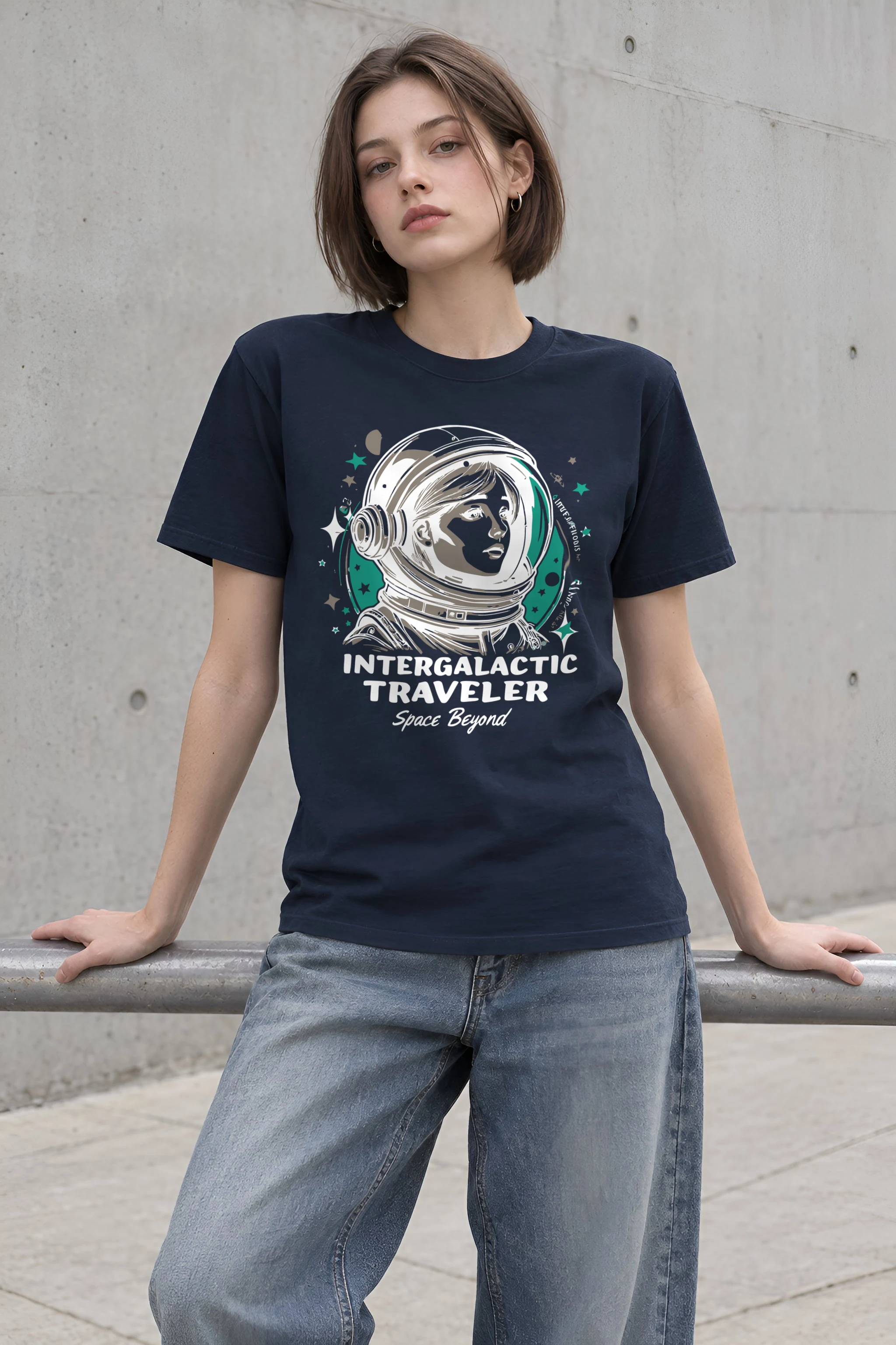 "Intergalactic Traveler" Heavyweight Unisex Crewneck T-shirt