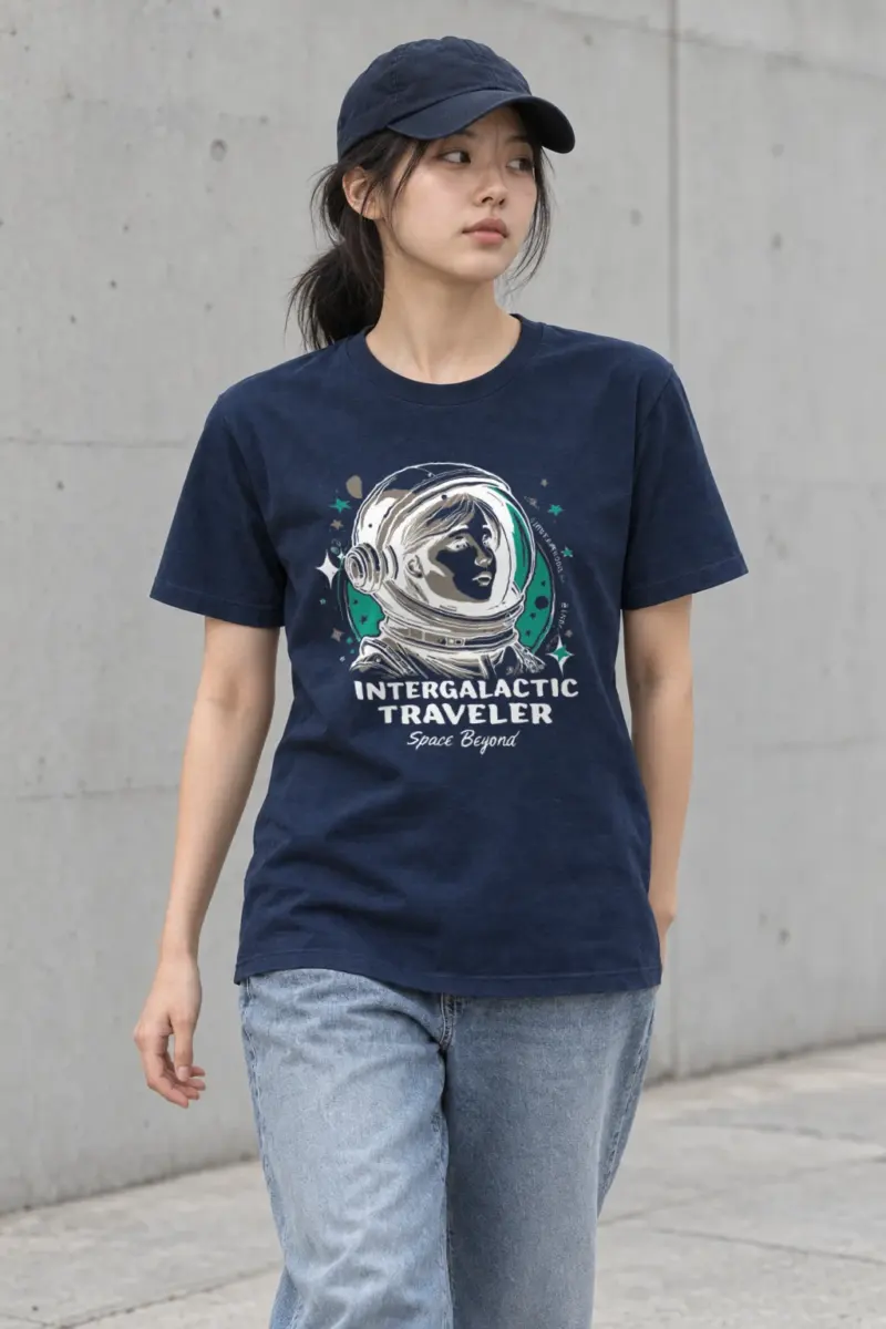 "Intergalactic Traveler" Heavyweight Unisex Crewneck T-shirt