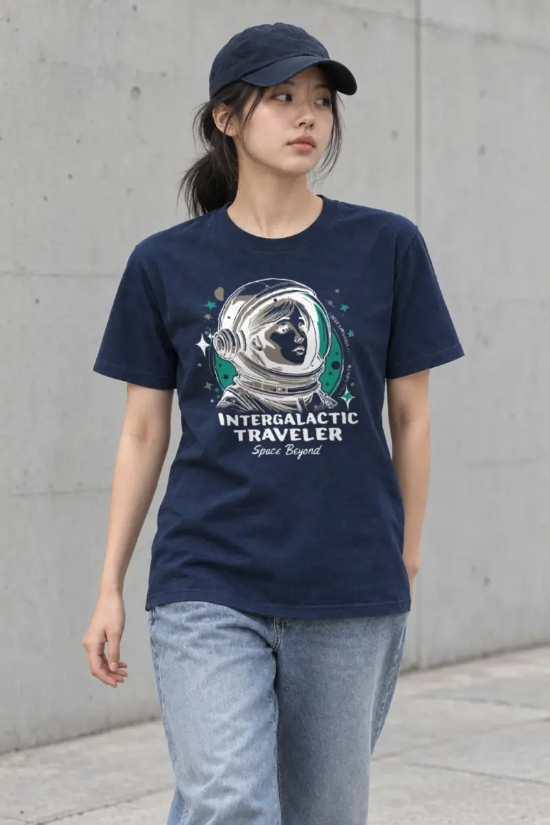 "Intergalactic Traveler" Heavyweight Unisex Crewneck T-shirt