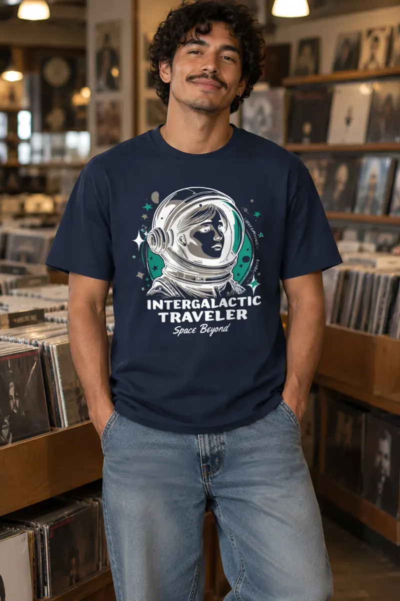 "Intergalactic Traveler" Heavyweight Unisex Crewneck T-shirt