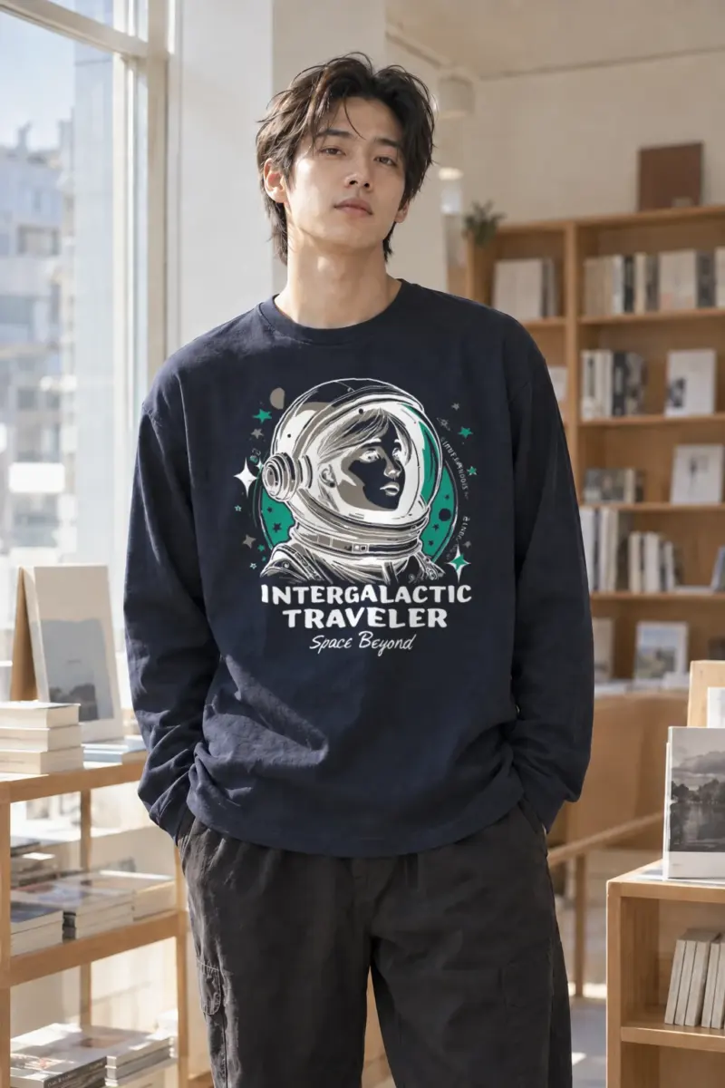 “Intergalactic Traveler” Unisex Longsleeve T-shirt | Gildan 2400