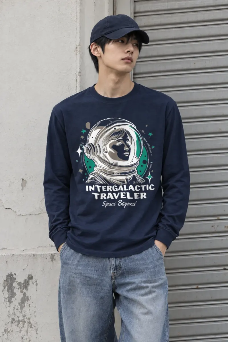 "Intergalactic Traveler" Unisex Longsleeve T-shirt | Gildan 2400