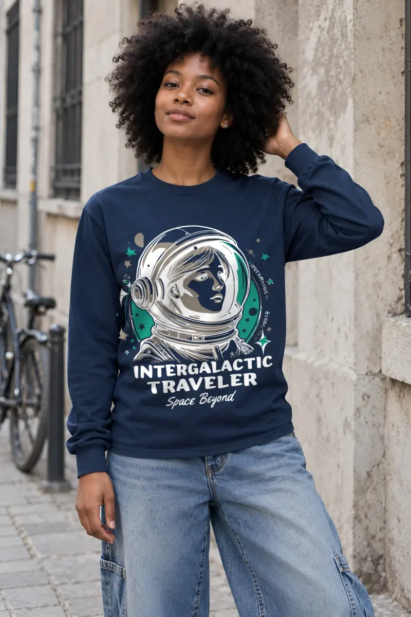 "Intergalactic Traveler" Unisex Longsleeve T-shirt