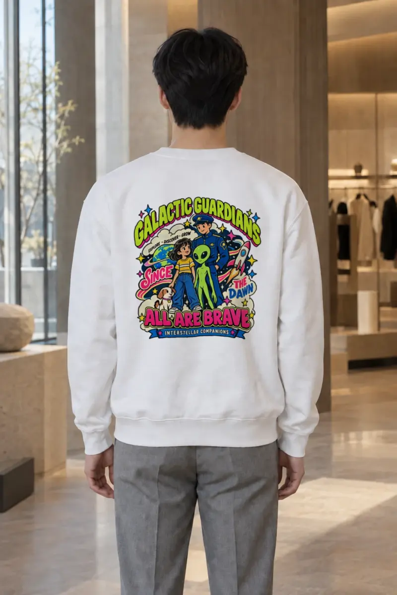 "Interstellar Companions" Heavy Blend Unisex Crewneck Sweatshirt | Gildan 18000