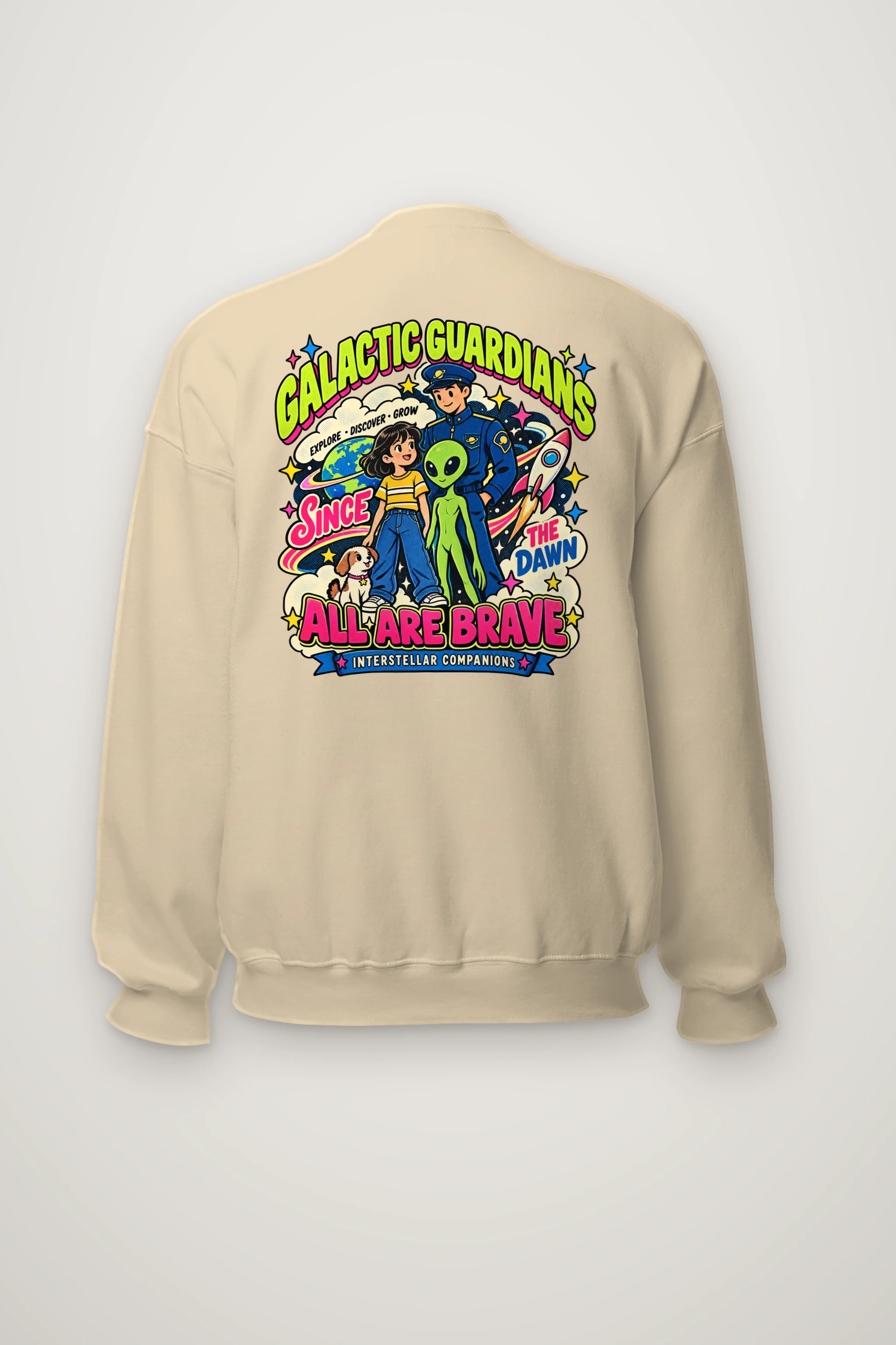 "Interstellar Companions" Heavy Blend Unisex Crewneck Sweatshirt