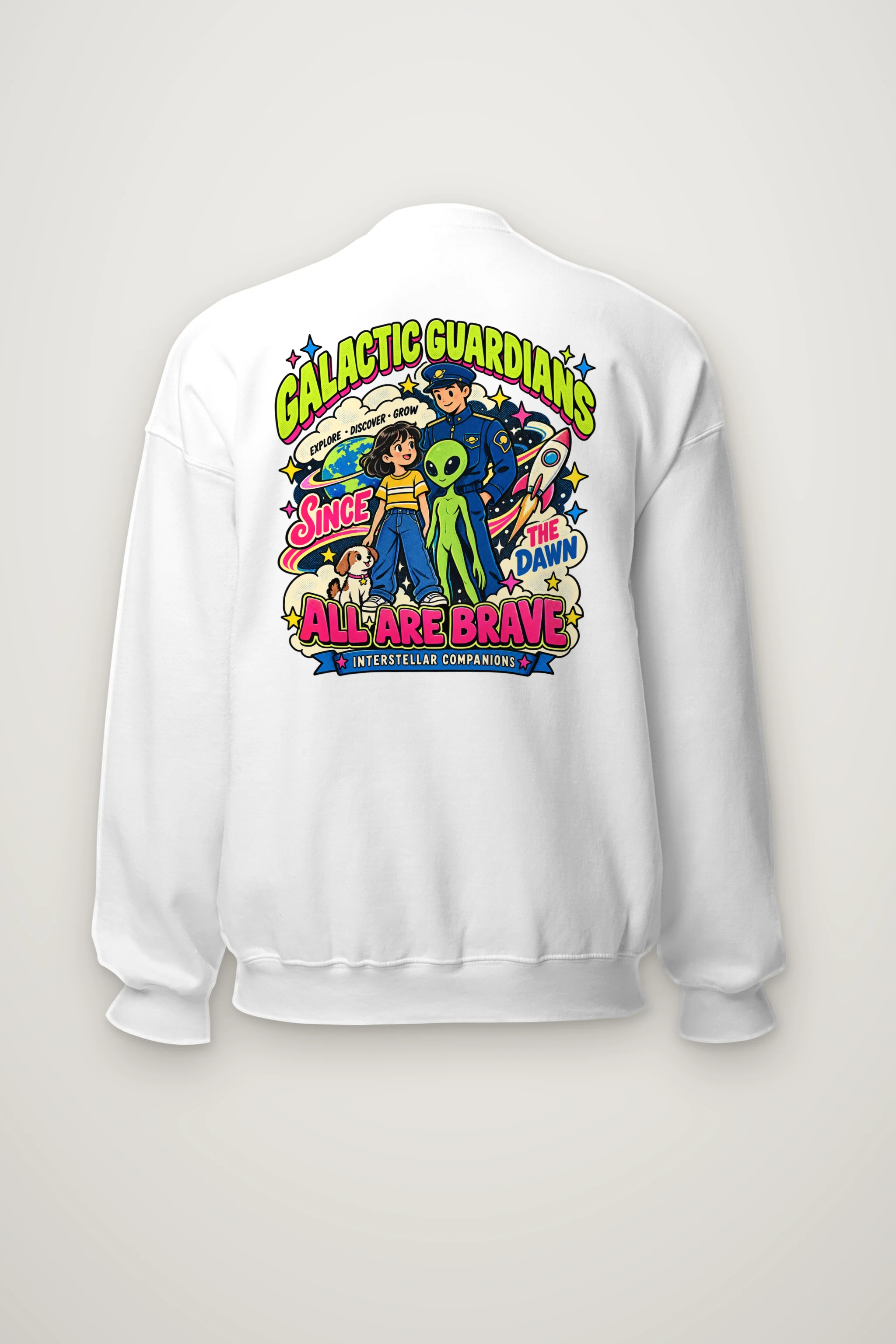 "Interstellar Companions" Heavy Blend Unisex Crewneck Sweatshirt