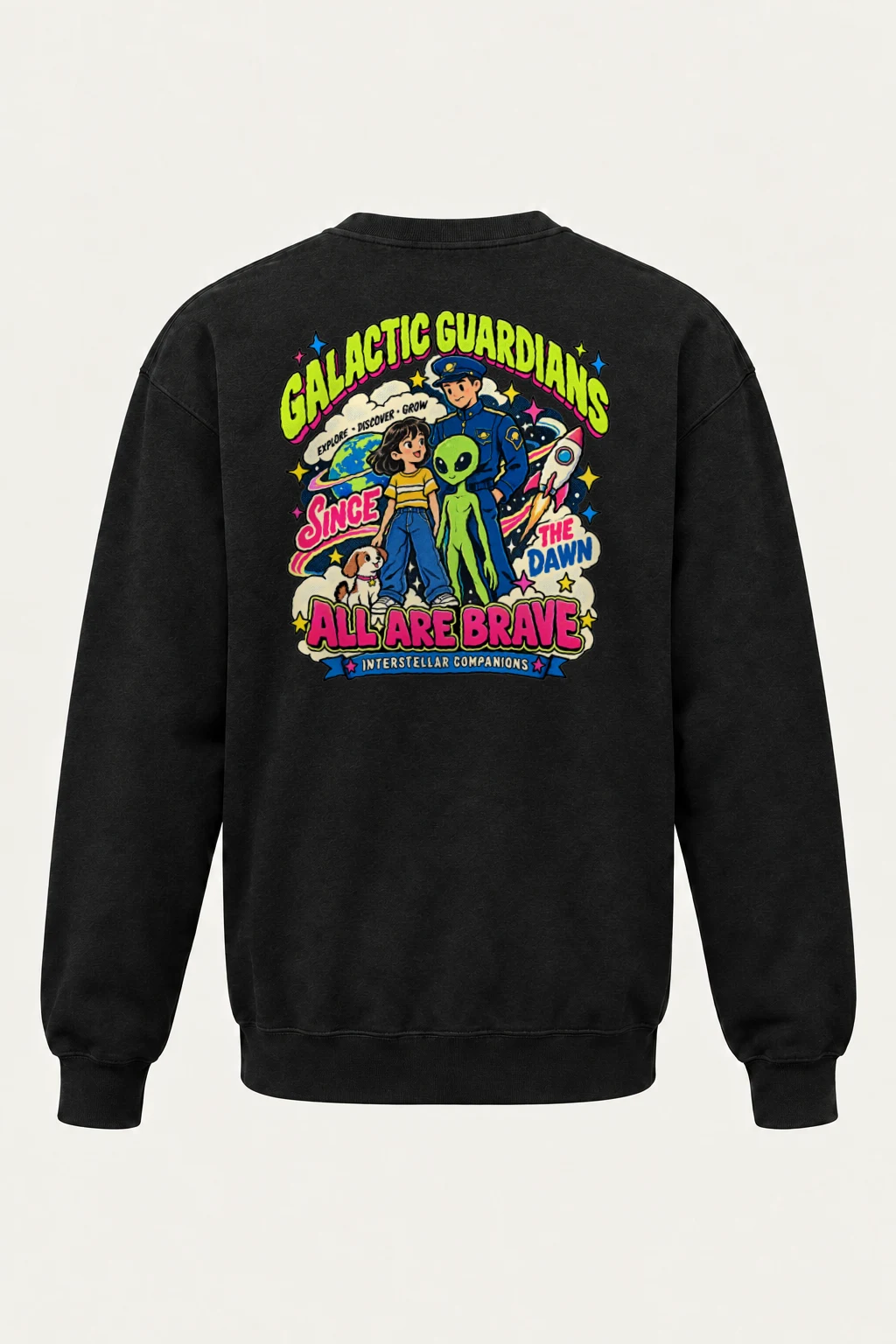 "Interstellar Companions" Heavy Blend Unisex Crewneck Sweatshirt | Gildan 18000