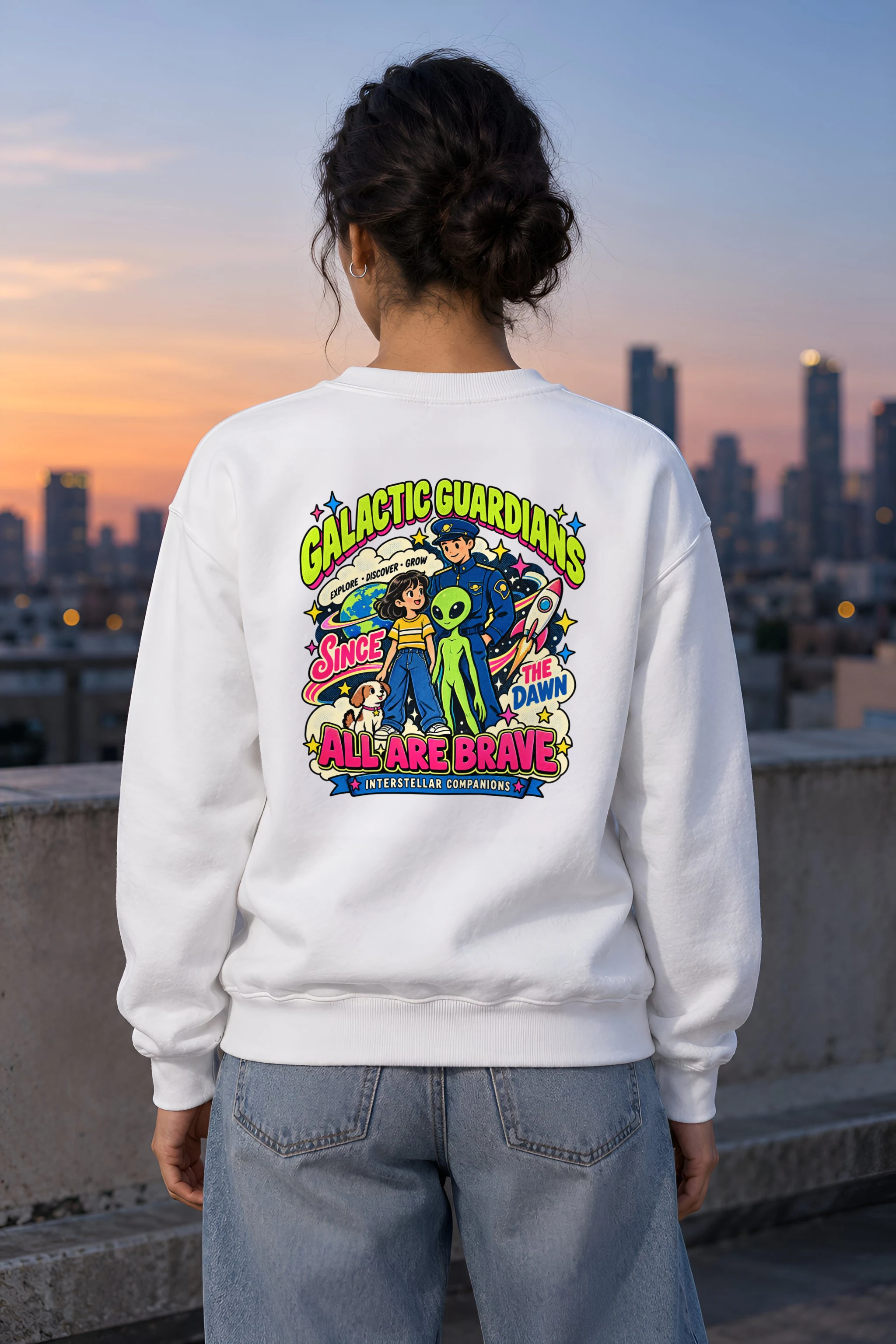 "Interstellar Companions" 1 Crewneck Sweatshirt