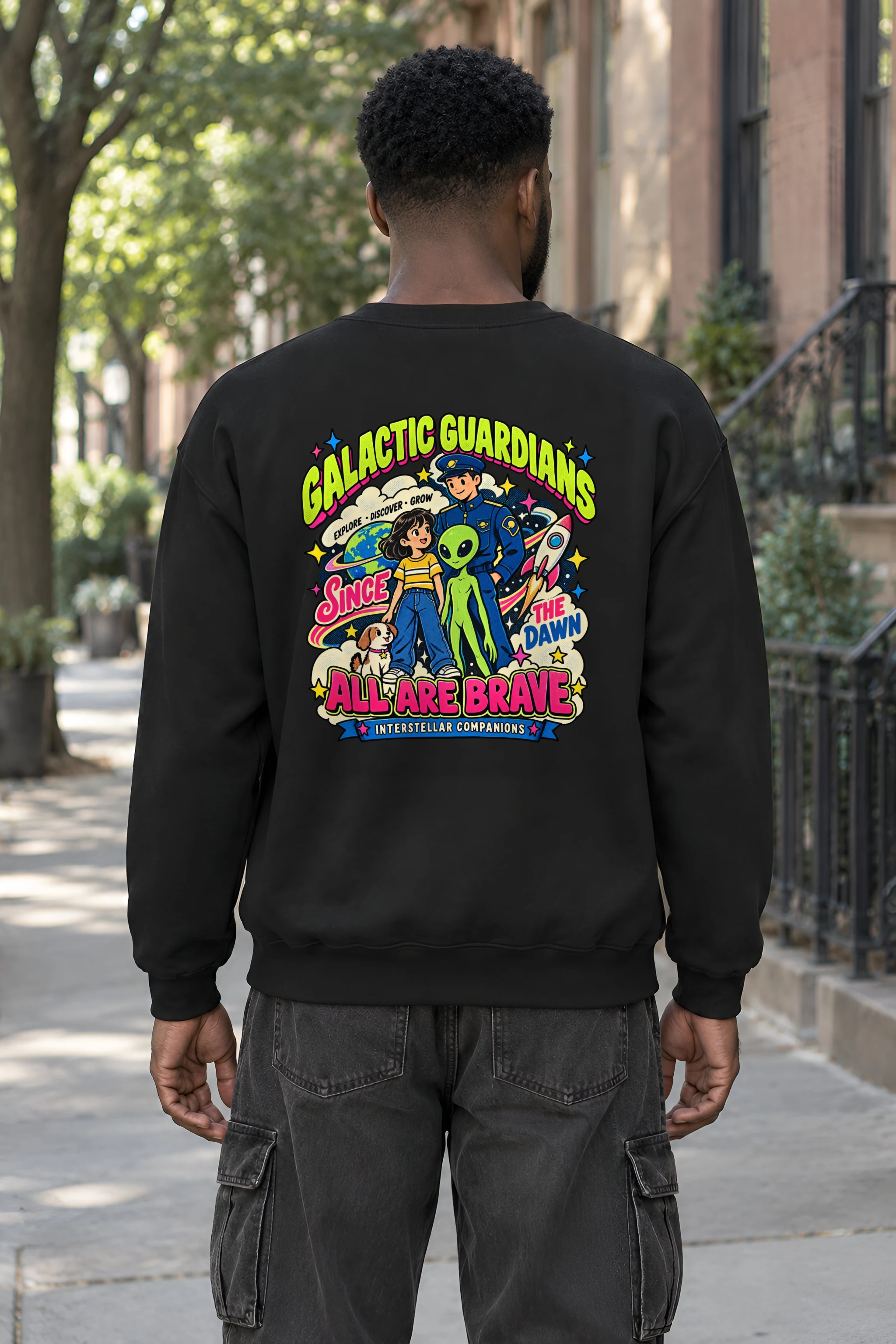 "Interstellar Companions" 1 Crewneck Sweatshirt