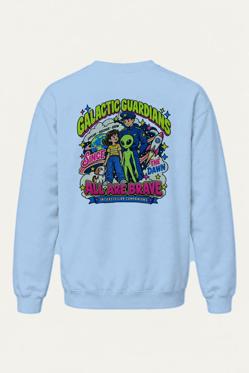 "Interstellar Companions" Heavy Blend Unisex Crewneck Sweatshirt | Gildan 18000