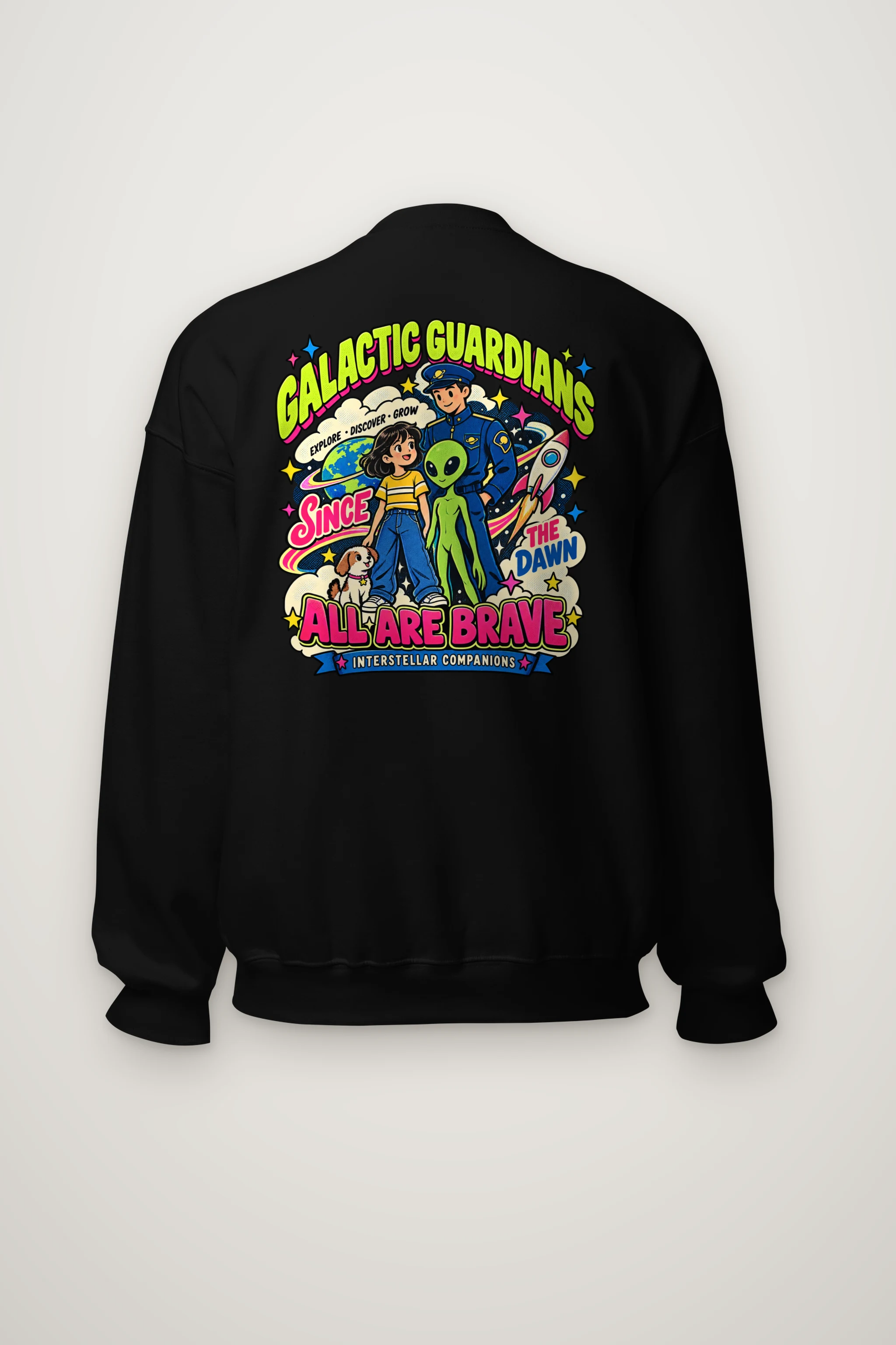 "Interstellar Companions" Heavy Blend Unisex Crewneck Sweatshirt