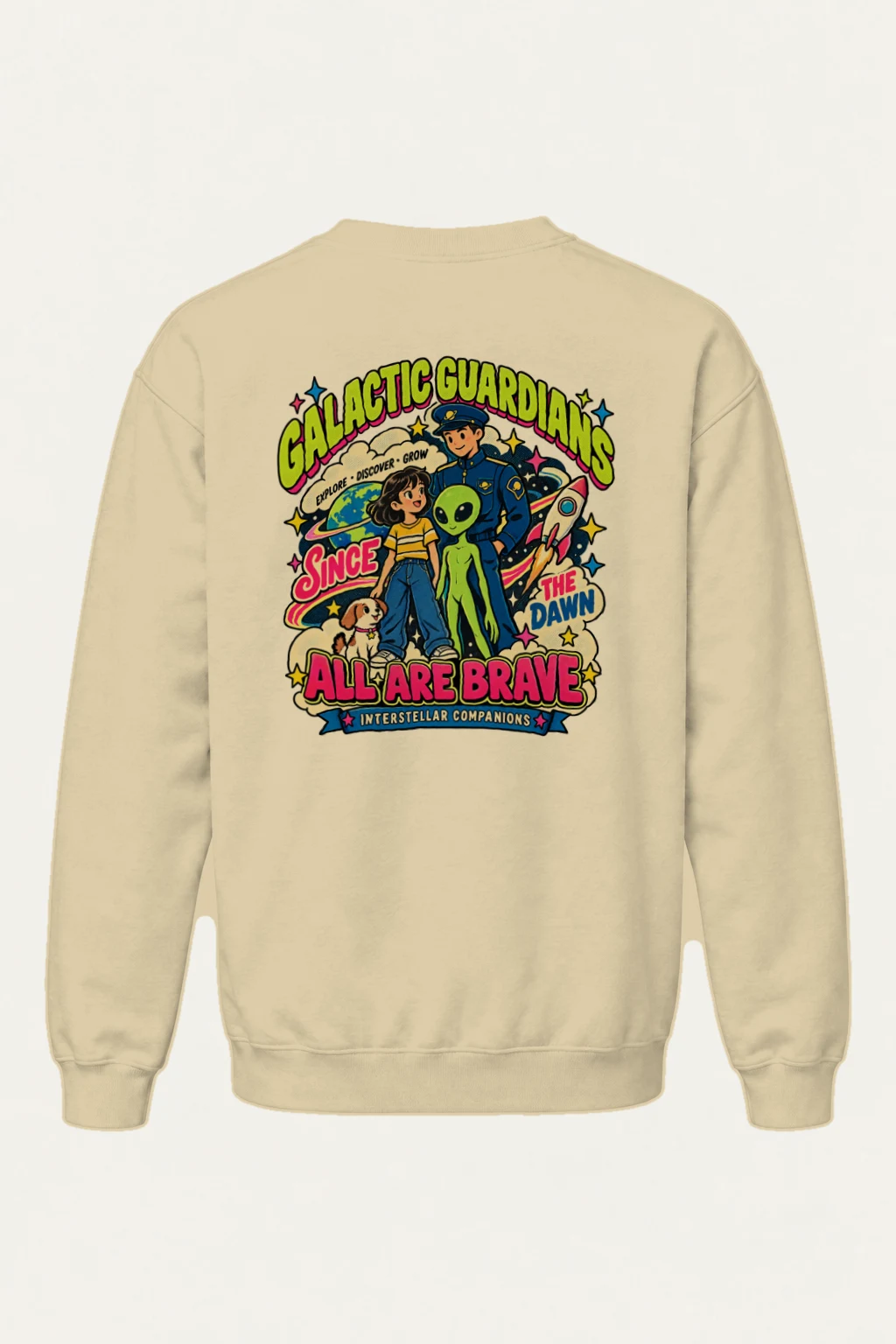 "Interstellar Companions" Heavy Blend Unisex Crewneck Sweatshirt | Gildan 18000