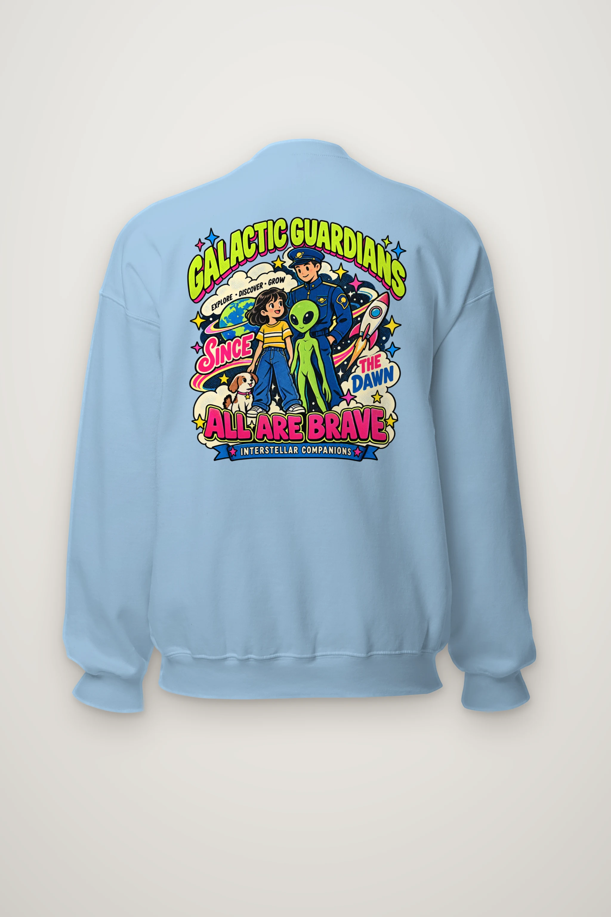 "Interstellar Companions" Heavy Blend Unisex Crewneck Sweatshirt