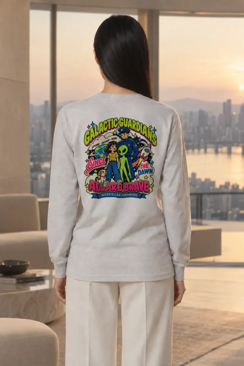 "Interstellar Companions" Unisex Longsleeve T-shirt | Gildan 2400
