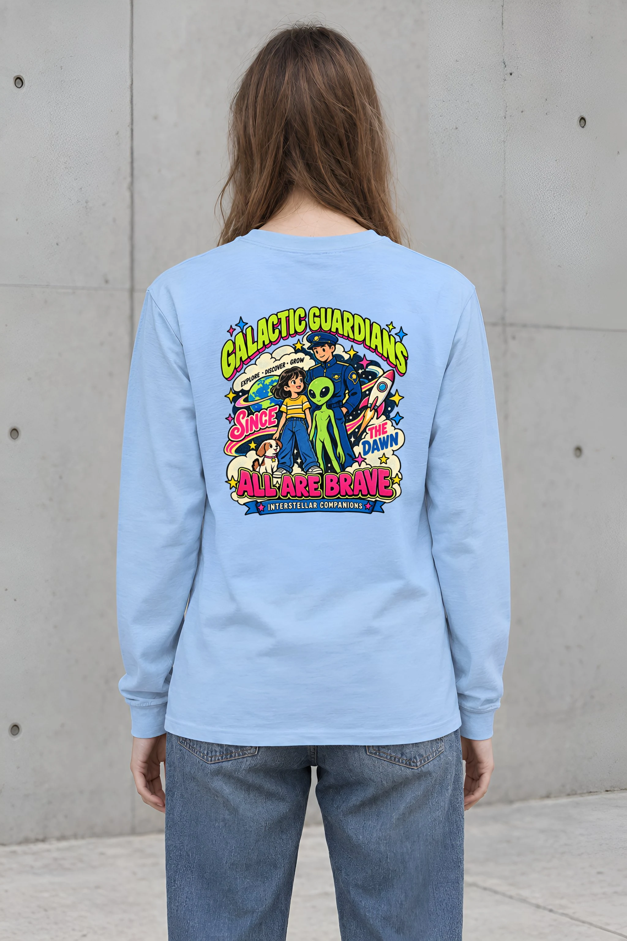 "Interstellar Companions" Unisex Longsleeve T-shirt