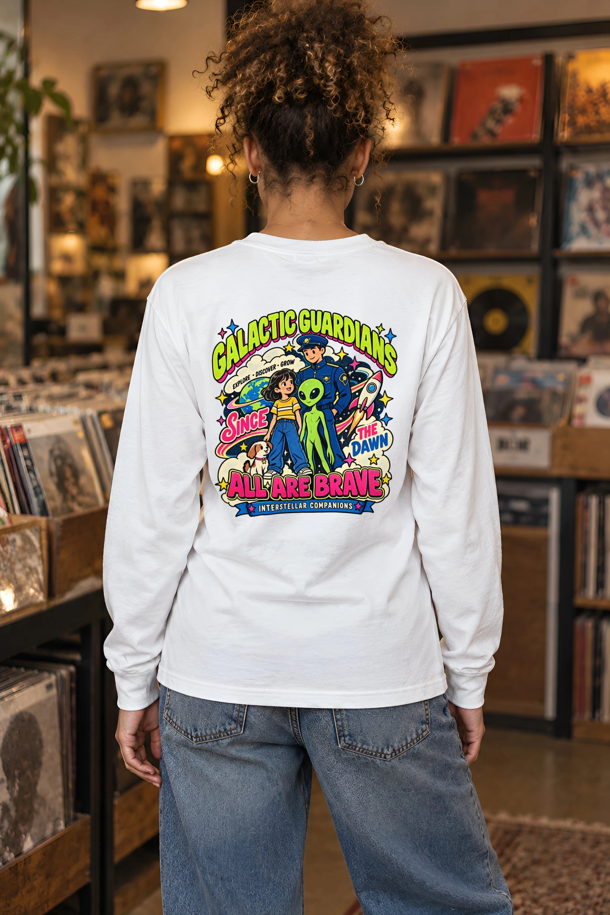 "Interstellar Companions" Unisex Longsleeve T-shirt
