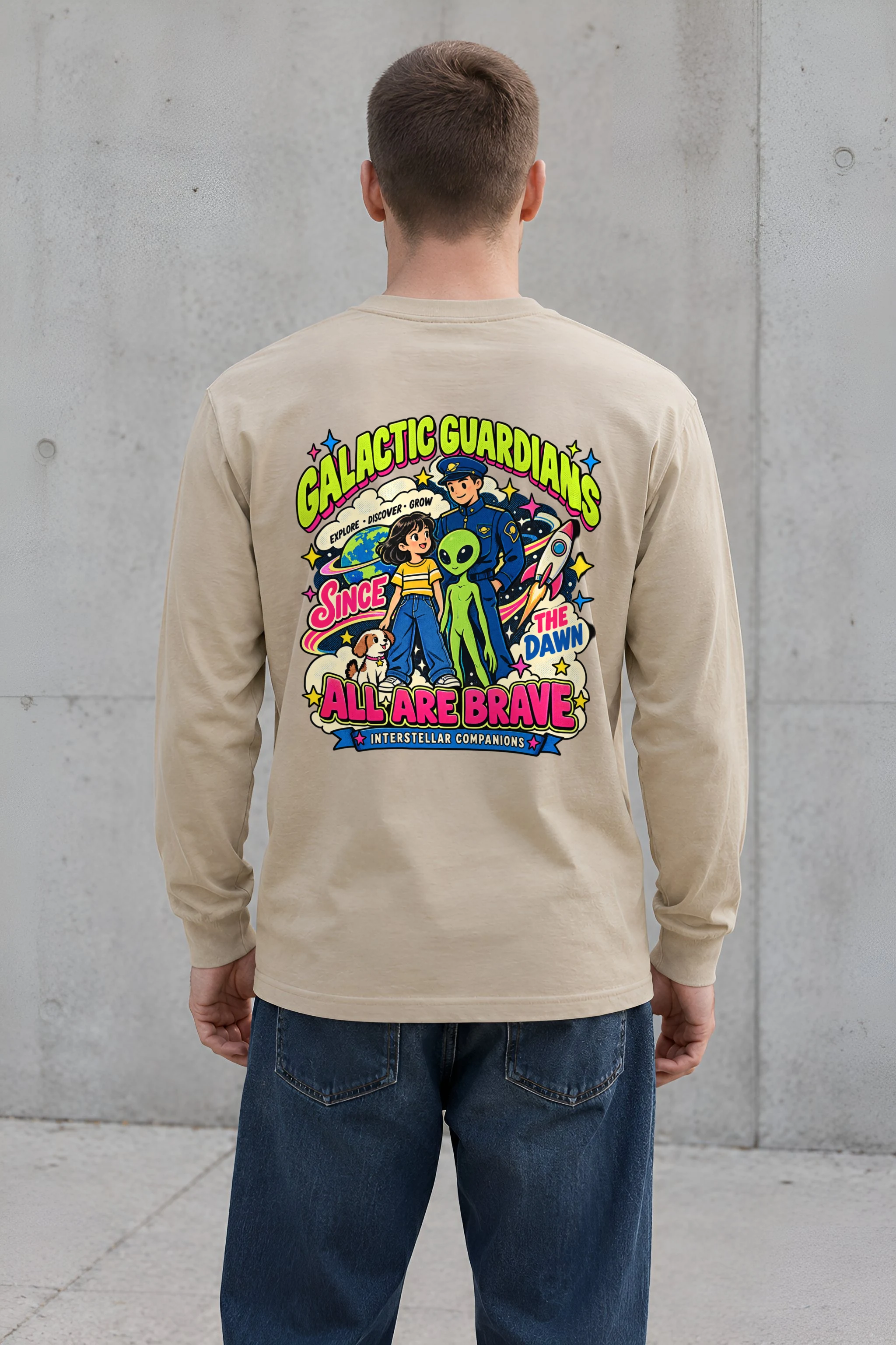 "Interstellar Companions" Unisex Longsleeve T-shirt