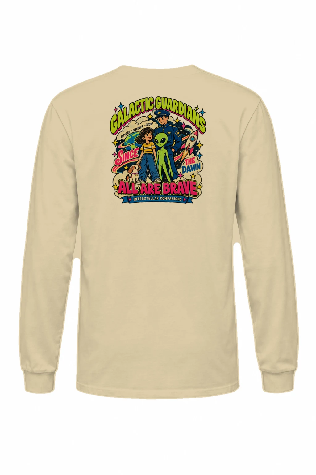 "Interstellar Companions" Unisex Longsleeve T-shirt | Gildan 2400