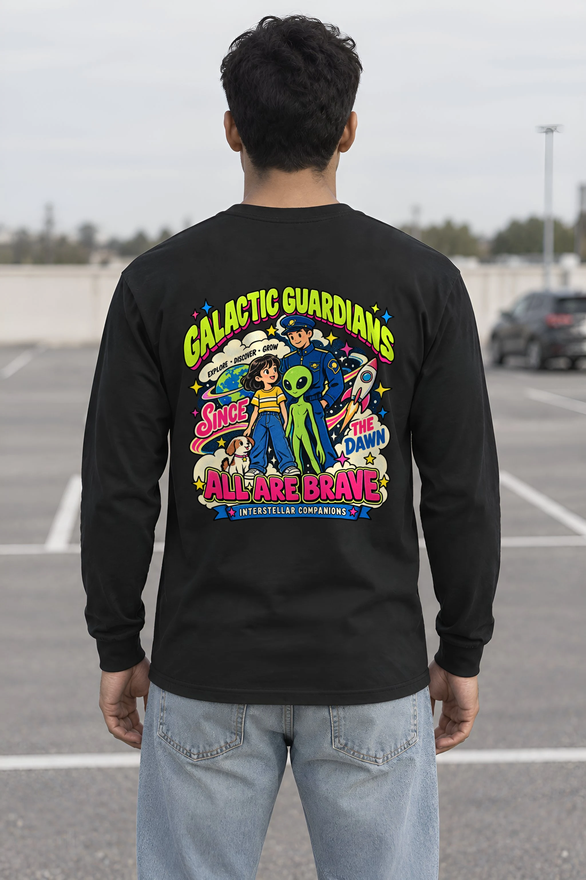 "Interstellar Companions" Unisex Longsleeve T-shirt
