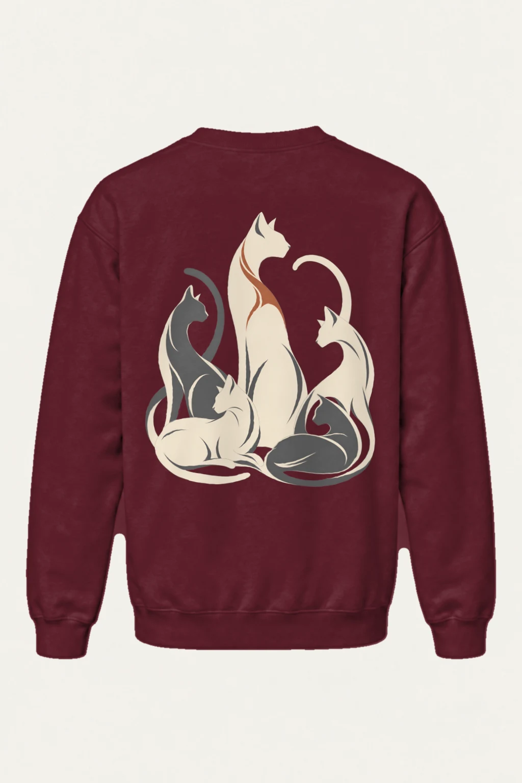 "Intertwined Five Cats" Heavy Blend Unisex Crewneck Sweatshirt