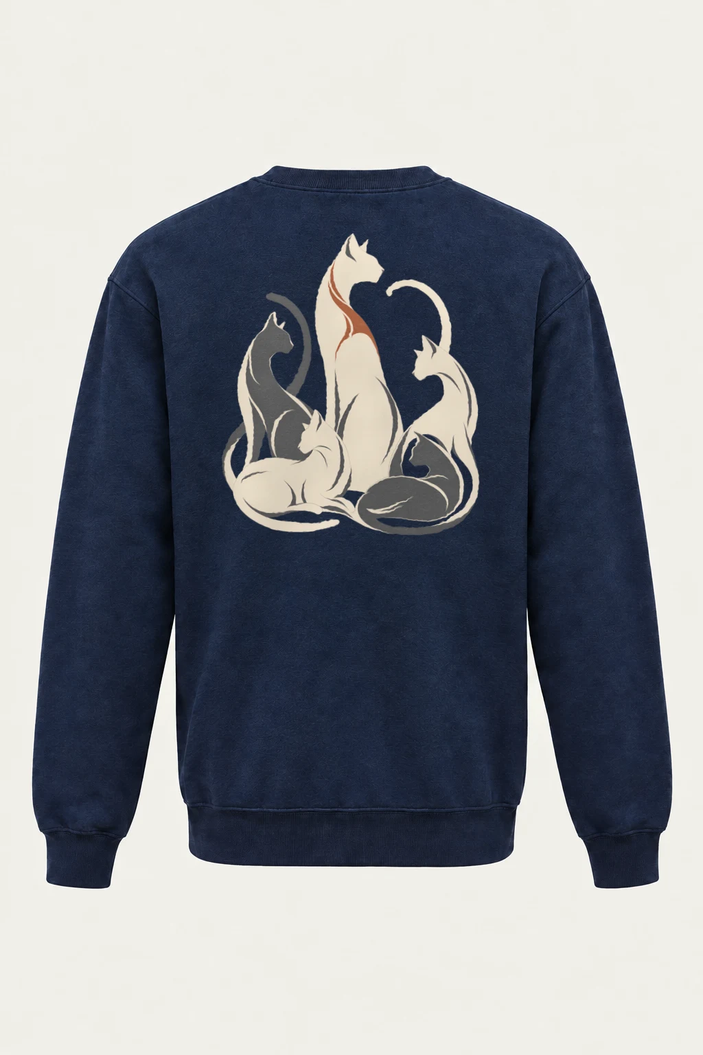 "Intertwined Five Cats" Heavy Blend Unisex Crewneck Sweatshirt