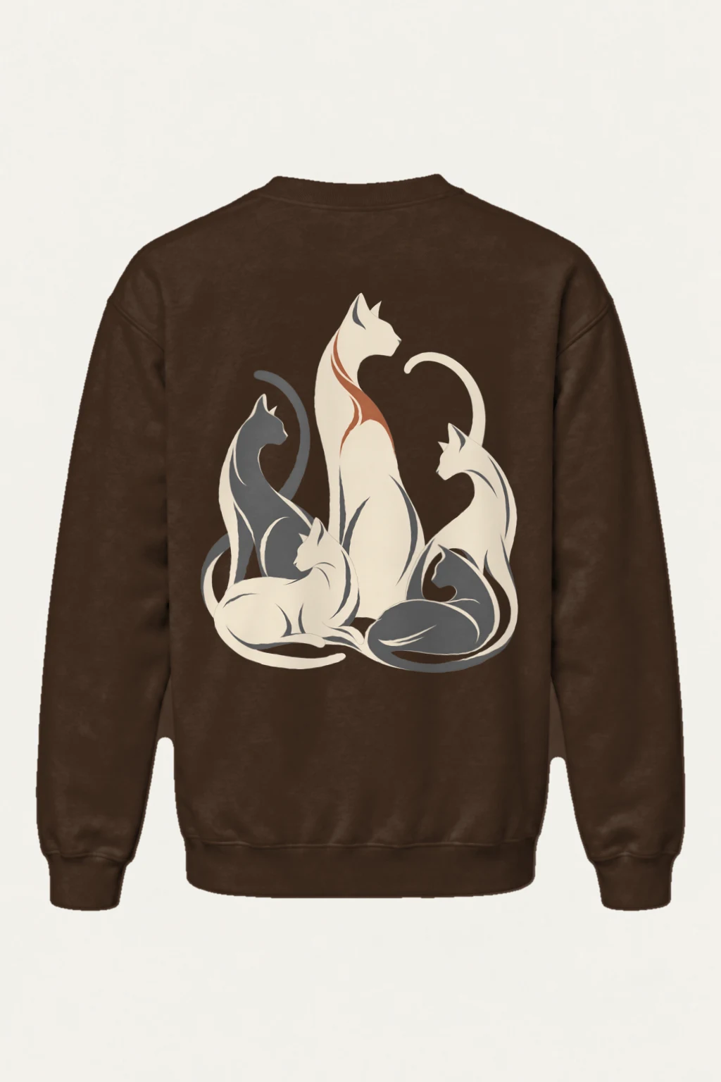 "Intertwined Five Cats" Heavy Blend Unisex Crewneck Sweatshirt