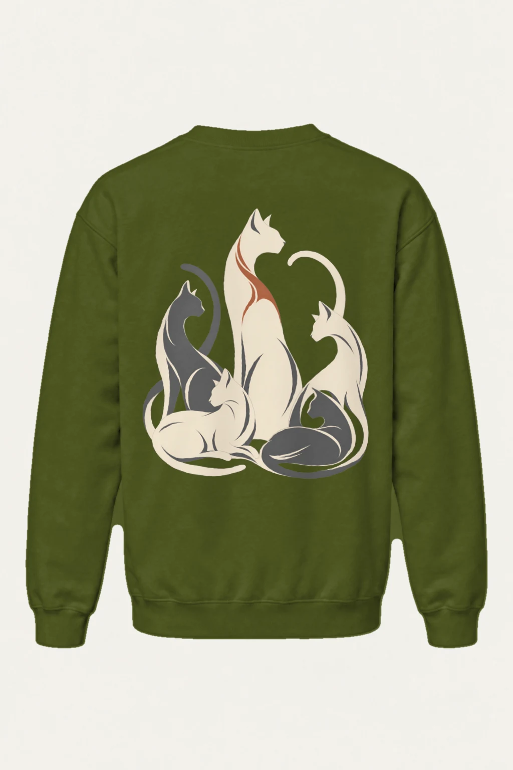 "Intertwined Five Cats" Heavy Blend Unisex Crewneck Sweatshirt
