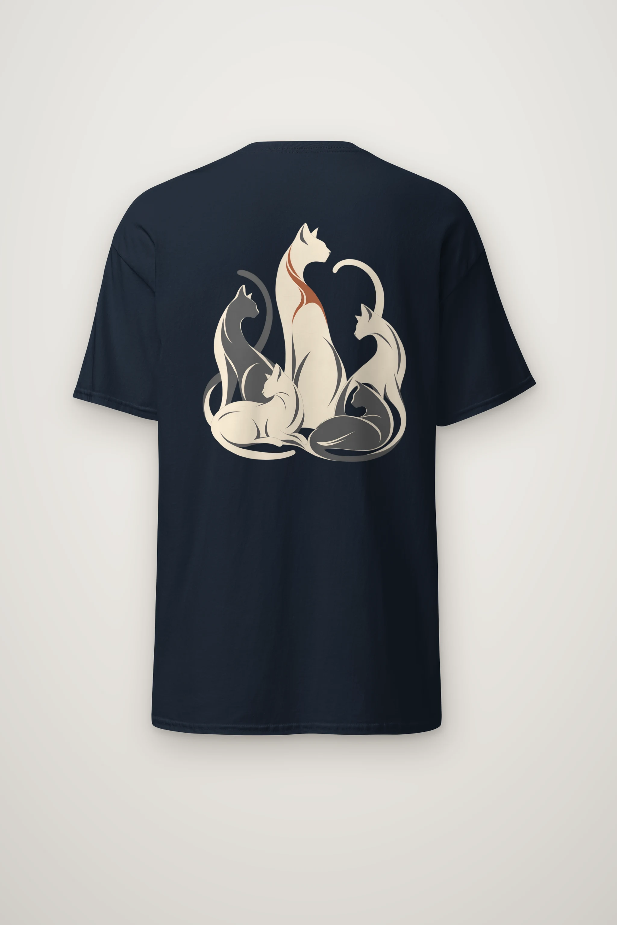 "Intertwined Five Cats" Heavyweight Unisex Crewneck T-shirt